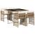 Set mobilier de grădină cu perne, 5 piese, bej, poliratan GartenMobel Dekor