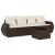 Set canapele de grădină cu perne, 5 piese, maro, poliratan GartenMobel Dekor