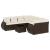 Set canapele de grădină cu perne, 9 piese, maro, poliratan GartenMobel Dekor