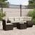 Set canapele de grădină cu perne, 6 piese, maro, poliratan GartenMobel Dekor