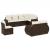 Set canapele de grădină cu perne, 8 piese, maro, poliratan GartenMobel Dekor