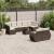 Set canapele de grădină cu perne, 10 piese, maro, poliratan GartenMobel Dekor