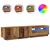 Dulap TV cu lumini LED lemn vechi 180x35x40 cm lemn prelucrat GartenMobel Dekor