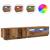 Dulap TV cu lumini LED lemn vechi 200x35x40 cm lemn prelucrat GartenMobel Dekor