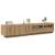 Dulap TV cu LED stejar artizanal 200x35x40 cm lemn prelucrat GartenMobel Dekor