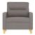 Fotoliu canapea, gri taupe, 60 cm, material textil GartenMobel Dekor