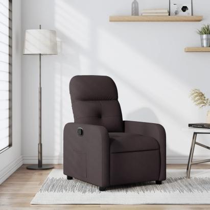 Fotoliu rabatabil, maro închis, material textil GartenMobel Dekor