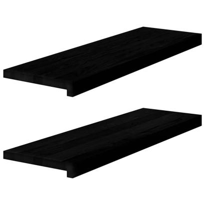 Glafuri 2 buc maro închis 80x30x2 cm lemn masiv de stejar GartenMobel Dekor