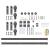 Set feronerie pentru ușă glisantă, negru, 183 cm, oțel GartenMobel Dekor