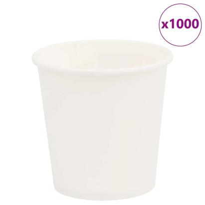 Cești de cafea din hârtie 1000 buc 4oz 100ml alb GartenMobel Dekor