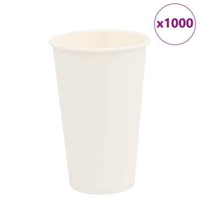 Cești de cafea din hârtie 1000 buc 16oz 400ml alb GartenMobel Dekor