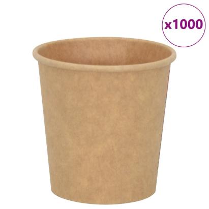 Cești de cafea din hârtie 1000 buc 4oz 100ml maro GartenMobel Dekor