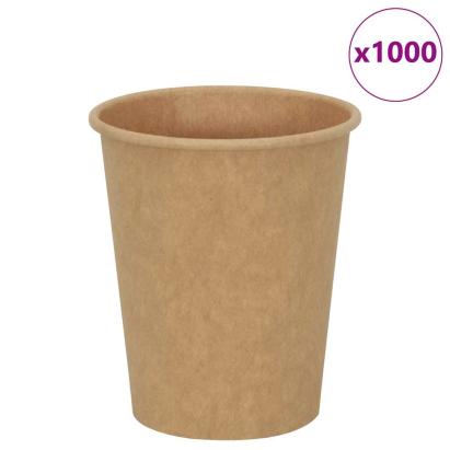 Cești de cafea din hârtie 1000 buc 8oz 200ml maro GartenMobel Dekor