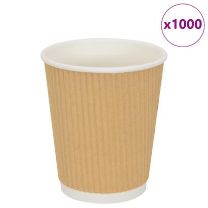 Cești de cafea din hârtie 500 buc 8oz 200ml maro GartenMobel Dekor