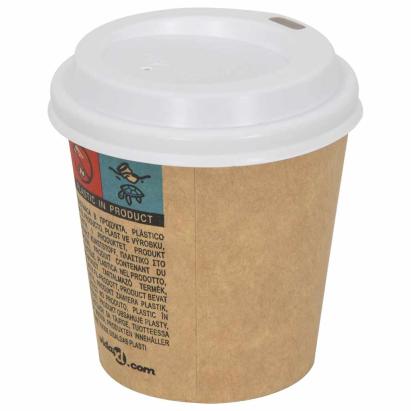 Capace pentru ceașcă cafea hârtie 4oz 1000 buc plastic alb GartenMobel Dekor