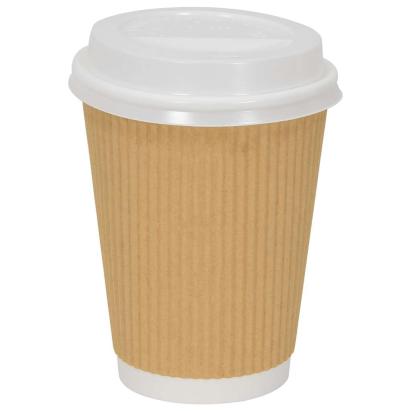 Capace pentru cești cafea hârtie 12 oz și 16 oz 1000 buc. alb GartenMobel Dekor