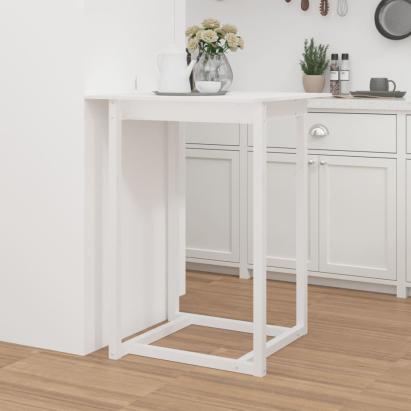 Masă de bar, alb, 80x80x110 cm, lemn masiv de pin GartenMobel Dekor