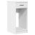 Suport turn pentru computer cu sertar alb 35x45x77 cm GartenMobel Dekor