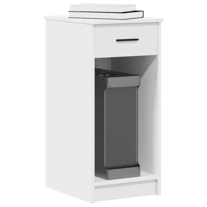 Suport turn pentru computer cu sertar alb 35x45x77 cm GartenMobel Dekor