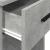 Suport turn computer cu sertar gri beton 35x45x77 cm GartenMobel Dekor