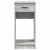 Suport turn computer cu sertar gri beton 35x45x77 cm GartenMobel Dekor