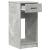 Suport turn computer cu sertar gri beton 35x45x77 cm GartenMobel Dekor