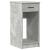 Suport turn computer cu sertar gri beton 35x45x77 cm GartenMobel Dekor