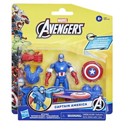 AVANGERS EPIC HERO BATTLE GEAR FIGURINA CAPTAIN AMERICA 10CM SuperHeroes ToysZone