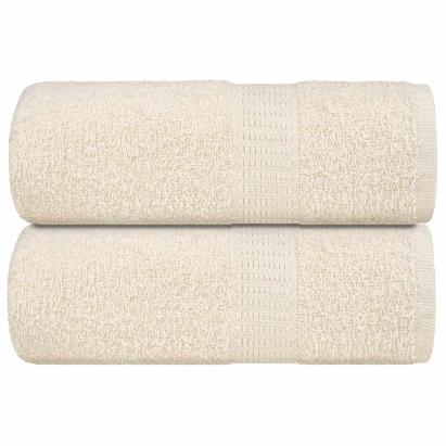 Prosoape pentru oaspeți 2 buc crem 30x50cm 360 g/m² 100% bumbac GartenMobel Dekor