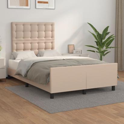 Cadru de pat cu tăblie, cappuccino, 120x200 cm, piele ecologică GartenMobel Dekor