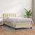 Pat box spring cu saltea, crem, 100x200 cm, piele ecologică GartenMobel Dekor