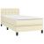 Pat box spring cu saltea, crem, 100x200 cm, piele ecologică GartenMobel Dekor