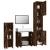 Set mobilier de baie, 4 piese, stejar fumuriu, lemn prelucrat GartenMobel Dekor