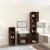 Set mobilier de baie, 4 piese, stejar fumuriu, lemn prelucrat GartenMobel Dekor