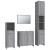 Set mobilier de baie, 4 piese, gri sonoma, lemn prelucrat GartenMobel Dekor