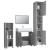 Set mobilier de baie, 4 piese, gri sonoma, lemn prelucrat GartenMobel Dekor