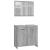 Set mobilier de baie, 4 piese, gri sonoma, lemn prelucrat GartenMobel Dekor