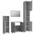 Set mobilier de baie, 4 piese, gri sonoma, lemn prelucrat GartenMobel Dekor