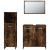 Set mobilier de baie, 3 piese, stejar fumuriu, lemn prelucrat GartenMobel Dekor