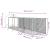 Padoc exterior cu acoperiș argintiu 2x10x2,5 m oțel galvanizat GartenMobel Dekor