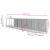 Padoc exterior cu acoperiș argintiu 2x14x2,5 m oțel galvanizat GartenMobel Dekor