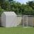 Padoc exterior cu acoperiș argintiu 4x4x2,5 m oțel galvanizat GartenMobel Dekor