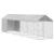 Padoc exterior cu acoperiș argintiu 2x10x2,5 m oțel galvanizat GartenMobel Dekor