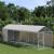 Padoc exterior cu acoperiș argintiu 2x10x2,5 m oțel galvanizat GartenMobel Dekor