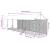Padoc exterior cu acoperiș argintiu 2x10x2,5 m oțel galvanizat GartenMobel Dekor