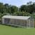 Padoc exterior cu acoperiș argintiu 2x14x2,5 m oțel galvanizat GartenMobel Dekor