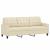Set de canapele cu perne, 4 piese, crem, piele ecologică GartenMobel Dekor