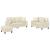 Set de canapele cu perne, 3 piese, crem, piele ecologică GartenMobel Dekor