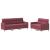Set canapea cu perne, 2 piese, roșu vin, material textil GartenMobel Dekor