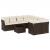 Set canapele de grădină cu perne, 9 piese, maro, poliratan GartenMobel Dekor